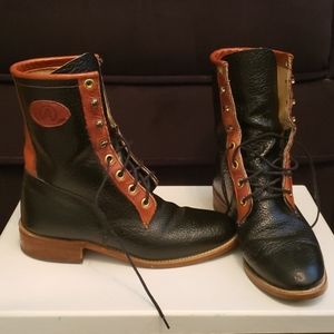 Acme Lace-Up Western Style Boots